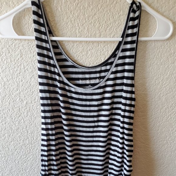 Liz Lange Dresses & Skirts - Black and Grey Striped Maternity Dress